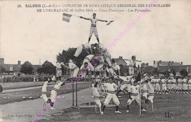 CPA  41300 SALBRIS Concours de gymnastique régional des patronages Orléanais n2