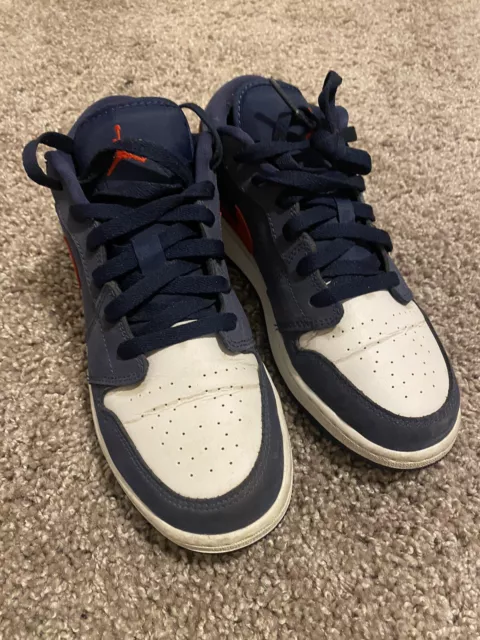 2020 Nike Air Jordan 1 Low SE USA Navy Red Retro Youth SZ 5.5Y( CV9844-400 )