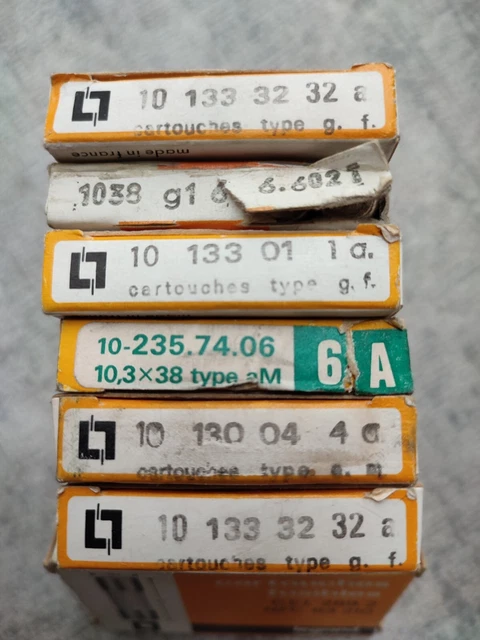 LOT 6 boites de CARTOUCHES FUSIBLE LEGRAND