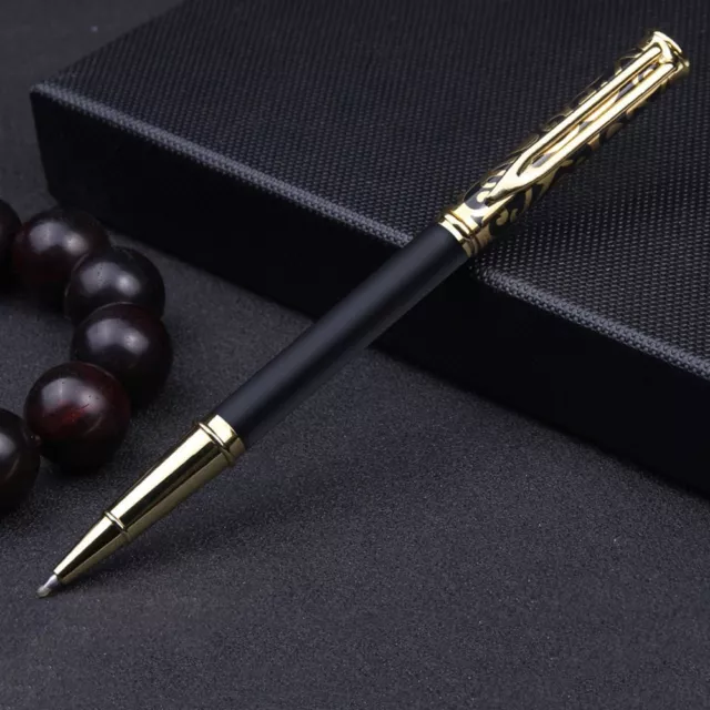 Stationery Luxury Black Ink Ballpoint Pen Signature Metal Rollerball Pen