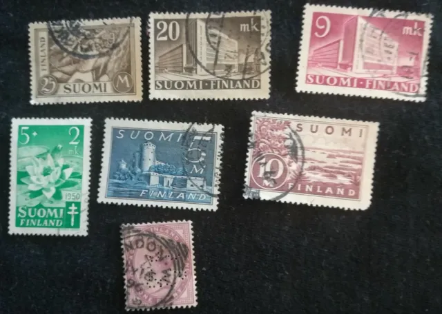 Los N°90 - 7 Briefmarken Finnland Suomi