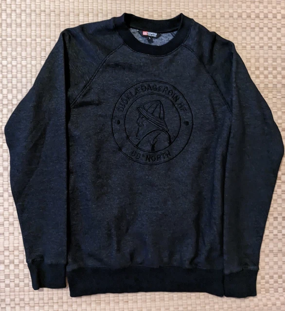 66 Degrees North Iceland Long Sweater Charcoal Men's Size Small Made In Portugal