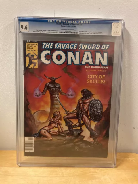 1980 Marvel The Savage Sword Of Conan The Barbarian #59 Comic - Graded Cgc 9.6