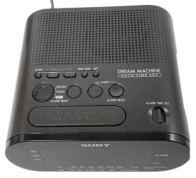 SONY FM/AM CLOCK Radio Dream Machine Auto TimeSetting ICFC275RC 15.