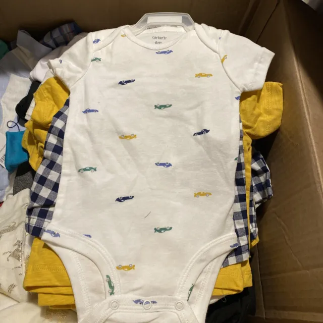 BNWT Carters Baby Boy 3-Piece Car Bodysuit Polo & Shorts Set Size 6 Months 3