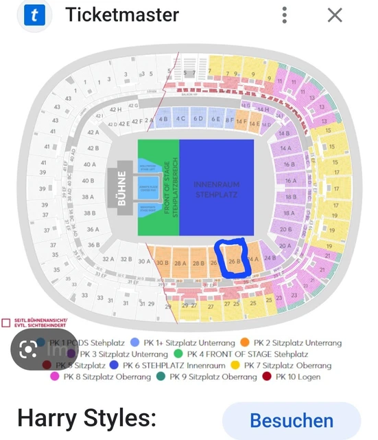 HARRY STYLES  2 Tickets Top Sitzplatz  Konzert Frankfurt 5.7.2023