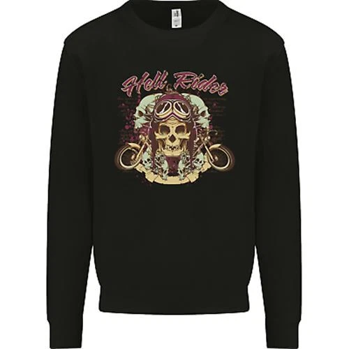 Felpa Maglione Hell Riders Moto Moto Biker Bambini