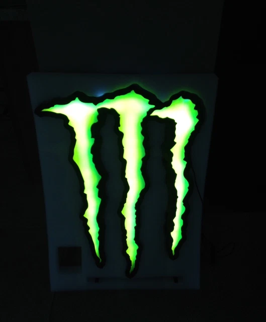 NEW MONSTER ENERGY Drink LED Claw Neon Green Sign Used once