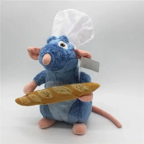 RATATOUILLE REMY RAT With French Bread Plush Toy Doll Birthday