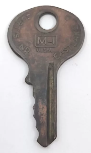 Cerraduras de repuesto vintage Key CURTIS IND M-I Eastlake O Appx 1-5/8" M-1