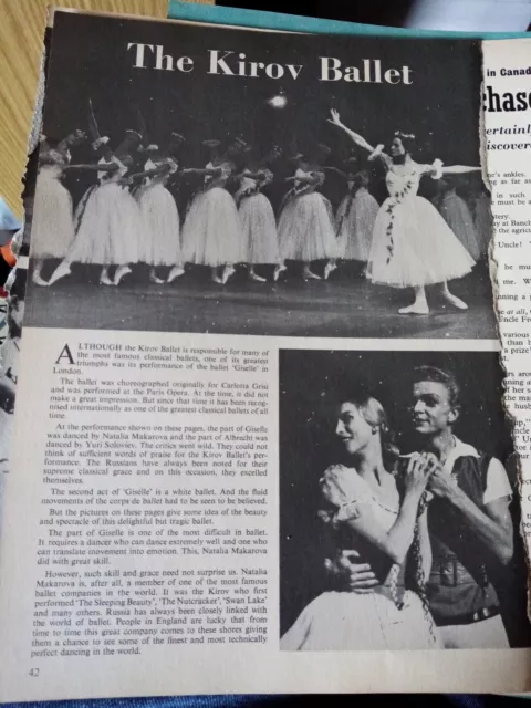 Mb01 Ephemera 1968 article the kirov ballet