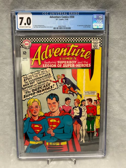 Adventure Comics #350 Cgc 7.0 Ow/Wh Pages   1St App White Witch Dc Comics 1966