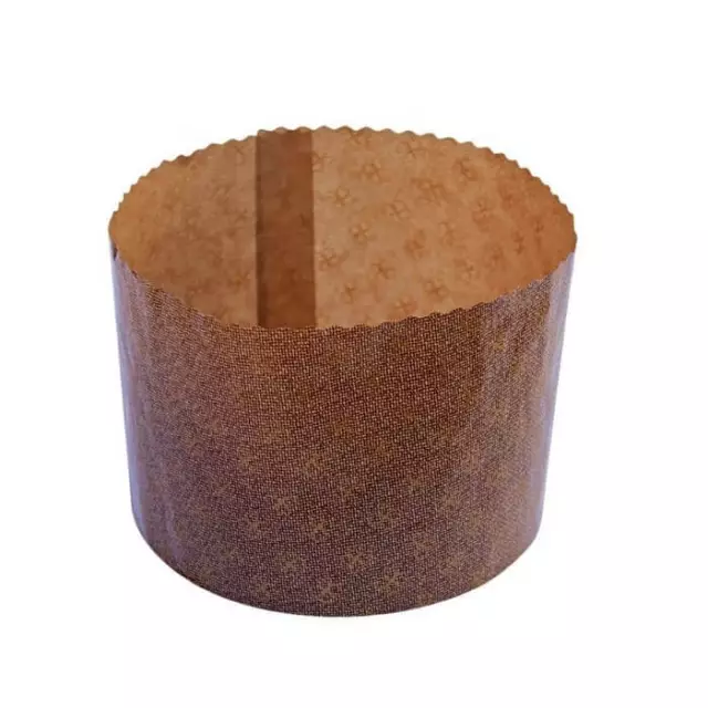 5 STAMPI DA FORNO CANASTA PANETTONE IN CARTA DA 1 Kg 17 cm x 12,5 cm GRAZIANO