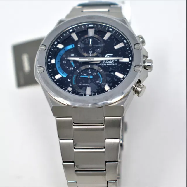 UK £147.00 - Crystal Slim Sapphire SOLAR Watch 1AVUEF PicClick EDIFICE EFS-S560D- CASIO Powered Case