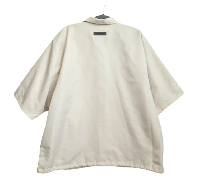 Fear of God essentials Nylon Short Sleeved Jacket  Neutral Ivory size Mens Large 2
