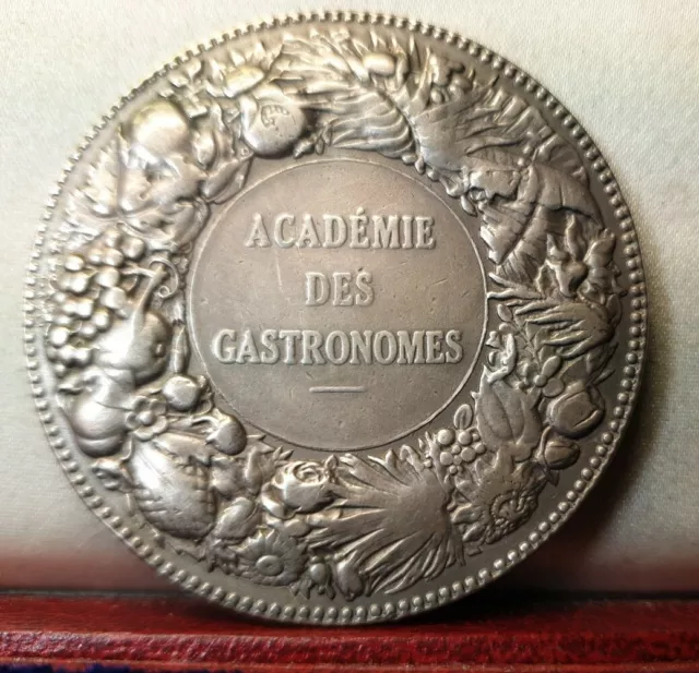 1927 rare french silver medal 50mm culinary academy award