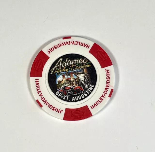 ⭐Harley Davidson Adaimeo Dealership Poker Chip " St. Augustine " Florida