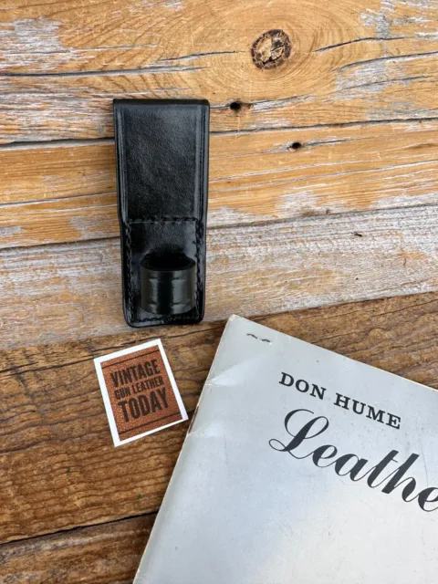 Don Hume Duty Black Leather Small Flashlight Holder 3/4" Diameter 1 3/4" Slot