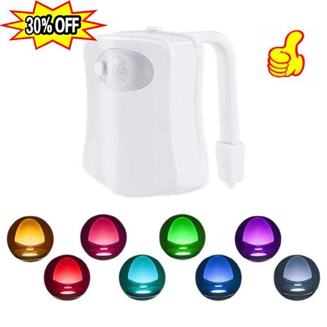 LED TOILET BATHROOM Night Light PIR Motion Activated Seat Sensor 8Color