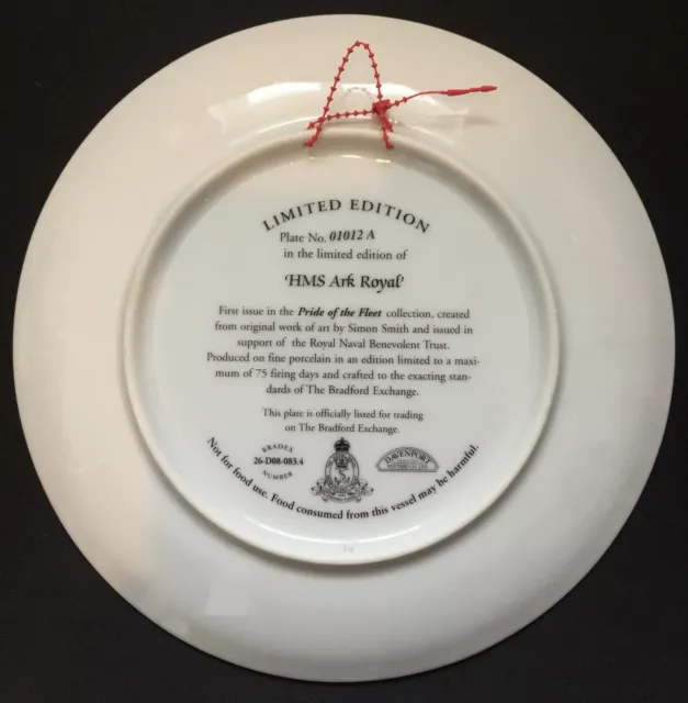 Davenport Pride Of The Fleet "HMS Ark Royal" plate 2