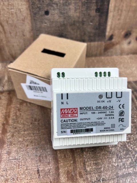 DR-60-24 60W 24V DIN Rail Switching Power Supply 110V/220V AC to 24V DC 2.5A