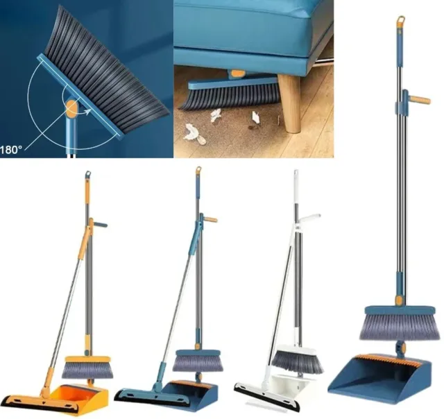 1set/2 or 3pcs Broom And Dustpan Set For Home, Upright Dustpan And Broom Combo
