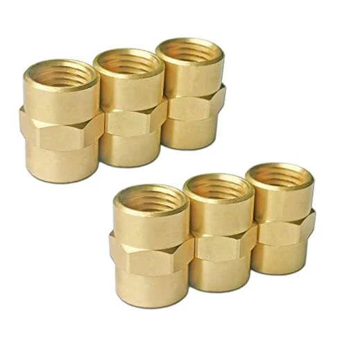 Brass Pipe Fitting Air Hose Fitting Coupling Hex Female Coupling Gas Connector