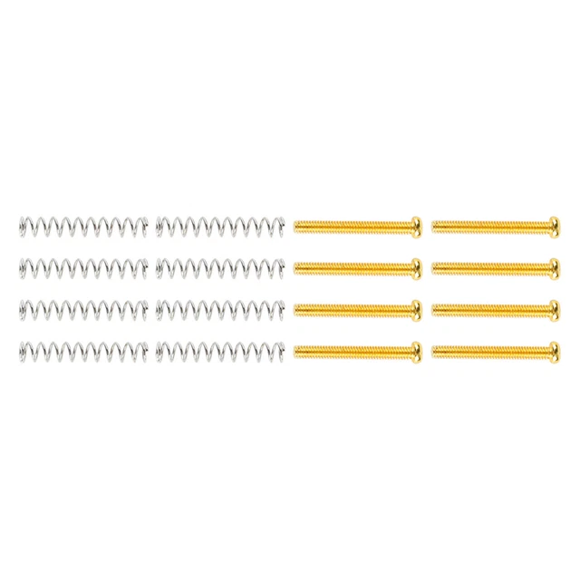 (Gold)8 Set Guitar Pickup Screw Spring Iron Double Coil Pickup Frame Mouni IDM