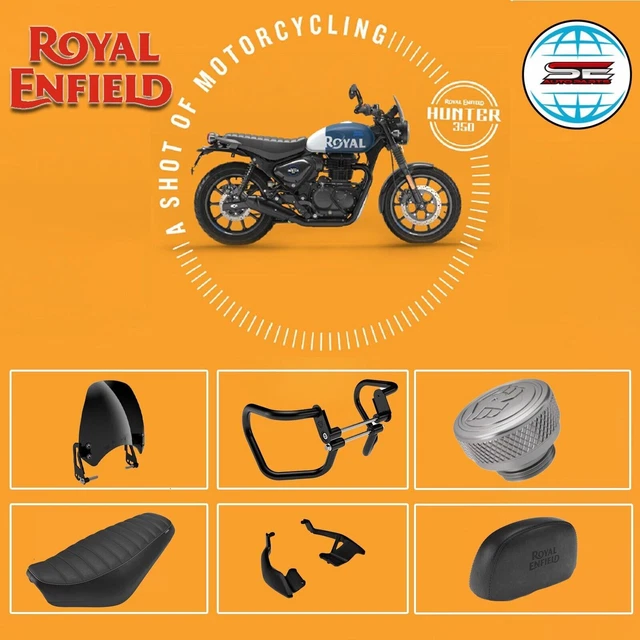 ROYAL ENFIELD HUNTER 350Signature Bench Seat &Engine Guard Rider Accessories Kit EUR 442,43