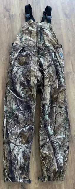 Realtree Reversible Camoflage Fleece Hunting Bib Overalls Insulated Rain Blocker