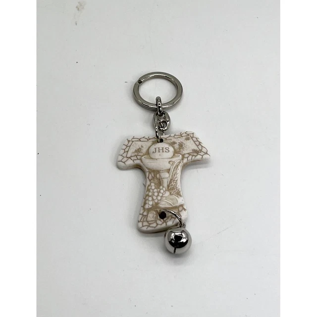 Croce TAU Con Calice Comunione - Bomboniera 6x10 Cm - Decorazione Parete Religiosa - Made In Italy