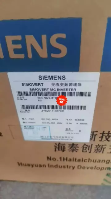 Siemens 6SE7021-3TB61-Z Simovert Masterdrive Inverter New One 6SE7 021-3TB61-Z #