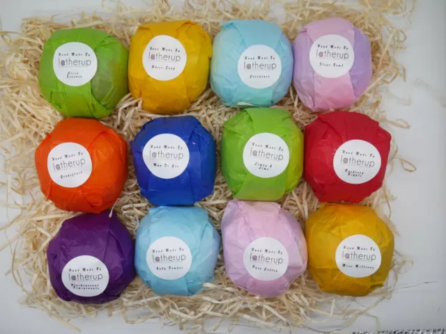 Bath Bomb Gift Set Fizzy Bath Bombs Set of 12 Luxury Bath Bombs - By Lather Up