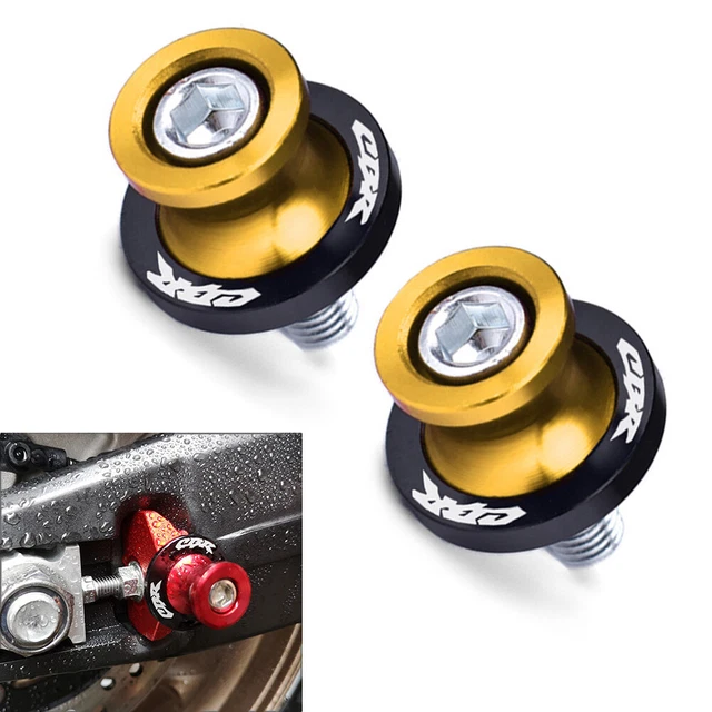 8MM Swingarm Spools Slider Stand Screw For HONDA CBR 600 900 1000 RR Gold 2PCS