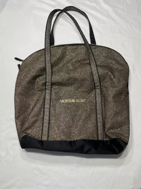 VICTORIA'S SECRET 20x17 Gold Glitter Bag $127.83 - PicClick AU