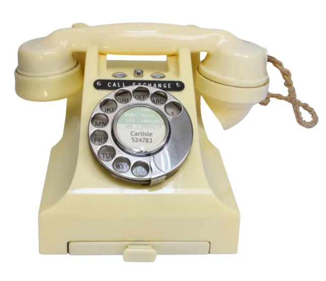 General Post Office GPO 300 Series Bakelite Telephone in Ivory, 1950s