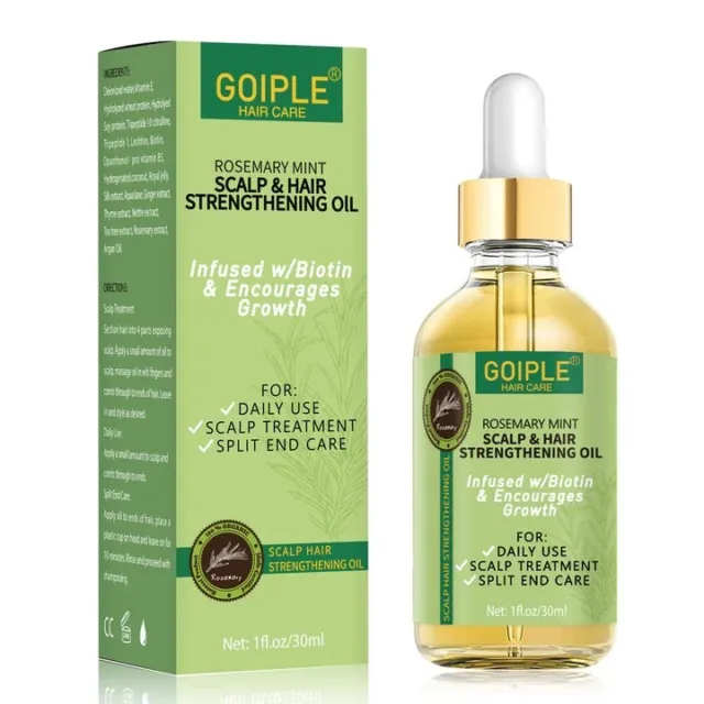 Goiple Organic Rosemary Mint Scalp & Hair Strengthening Oil 1oz