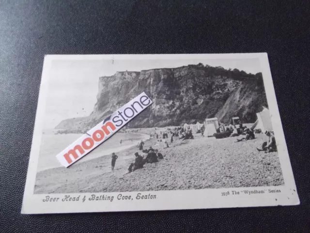 Vintage  Postcard Of Beer Head & Bathing Cove,  Seaton,  Devon.