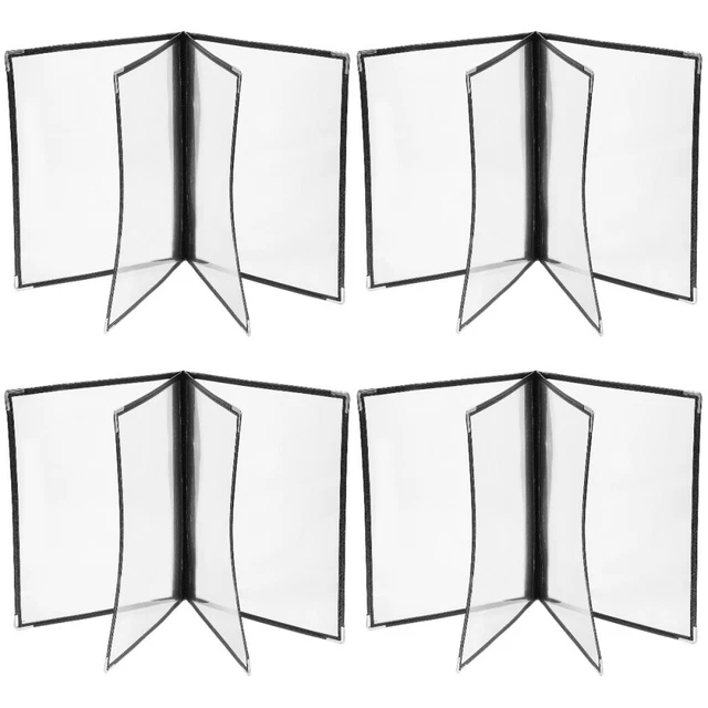 4 Pc Recipe Folder Pvc Menu Cover Binder Menu Sleeves Price List