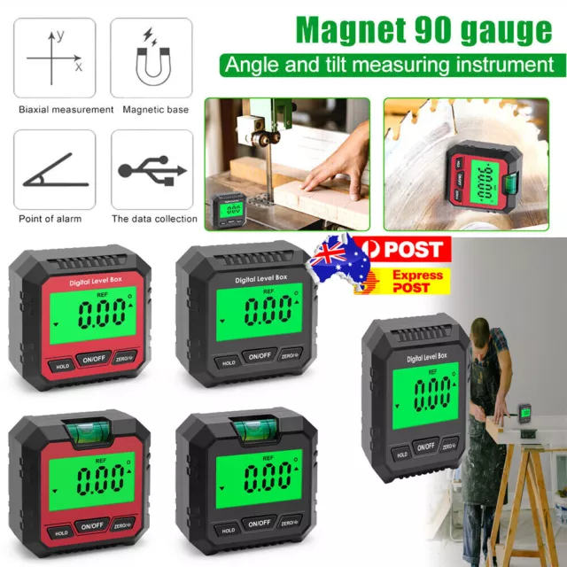 Magnetic Digital Protractor Angle Finder Gauge Inclinometer Level Meter 360�� AU