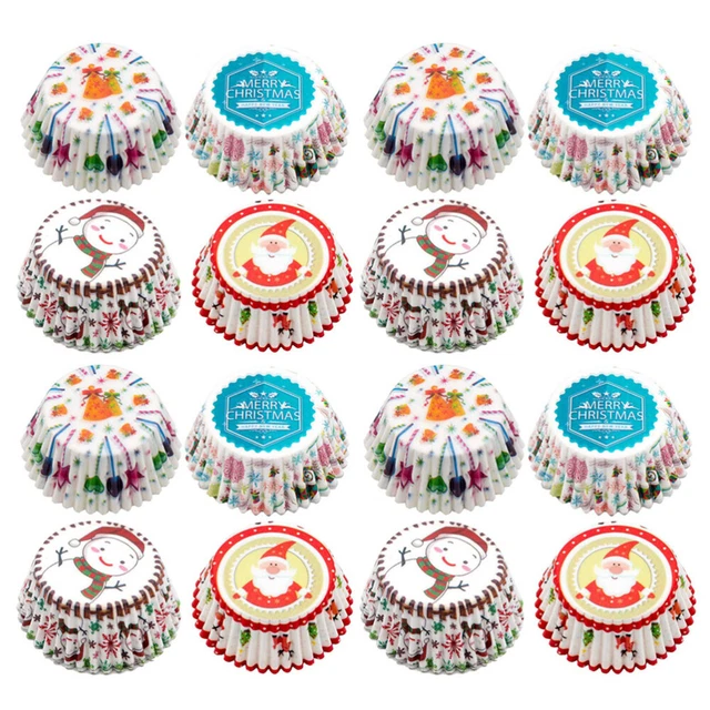 Mini pirottini per cupcake e muffin, 50 pezzi di carta da forno per uso alimentare, senza odore, a prova di grasso (barca a vela blu