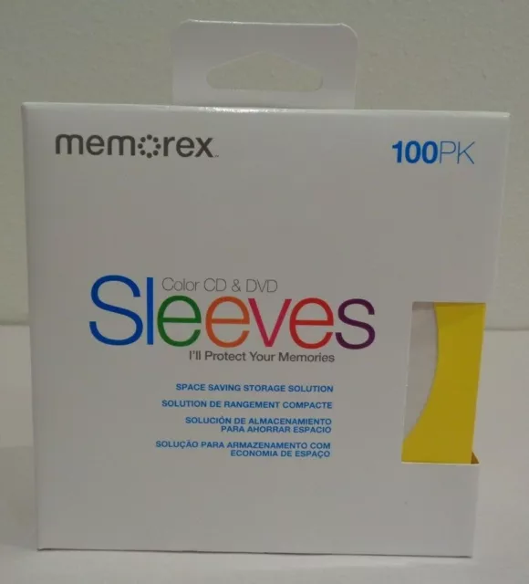 Memorex New COLOR CD & DVD KEEPERS 100 Pack