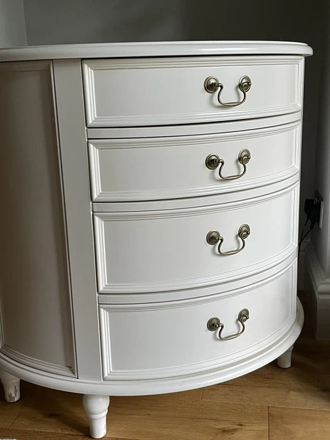 LAURA ASHLEY ハーフムーンチェスト ホワイト 4段 白 ローラ アシュレイ