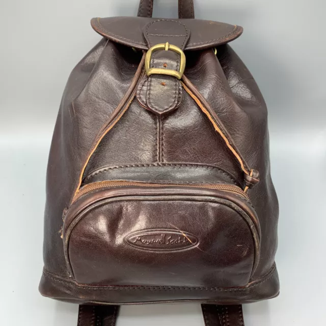 Maxwell Scott Sparano Backpack Bag Dark Brown Leather Handmade In Firenze Italy 3