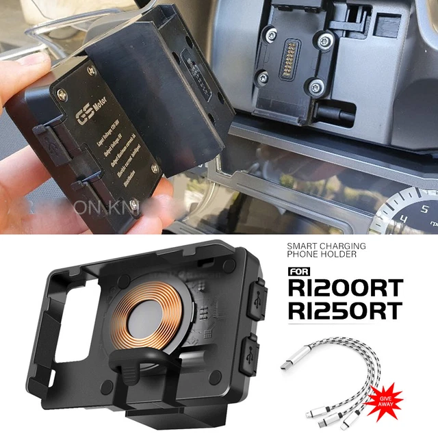 For BMW R1200RT 14-19 Mobile Phone Holder Navigation Bracket USB Charging Mount