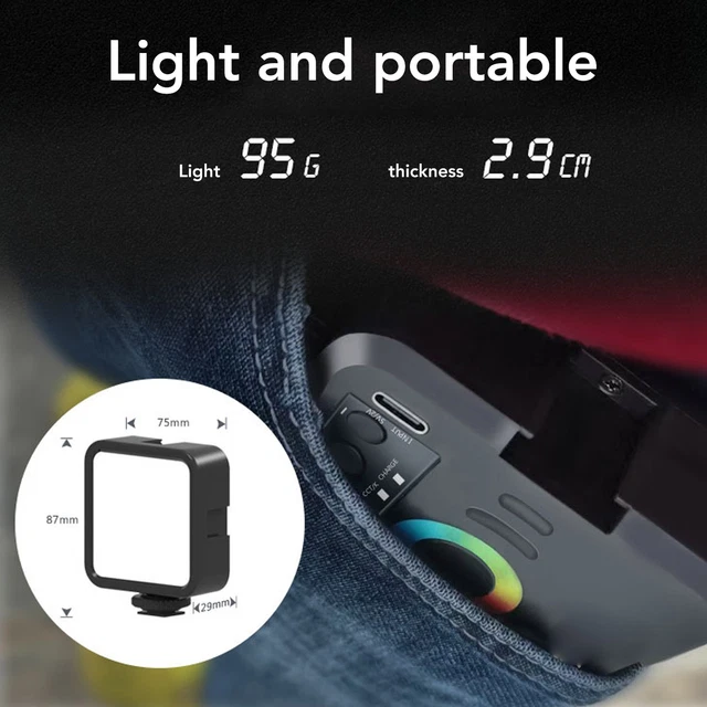 Luce Portatile Luce Per Fotocamera A Colori Ricaricabile Batteria Da 1200 MAh