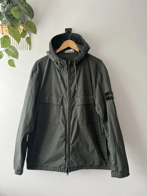 stone  ghost piece smock 19ss　XL Stone Island 2019 Beige Ghost Piece Cotton Resin Smock - XL