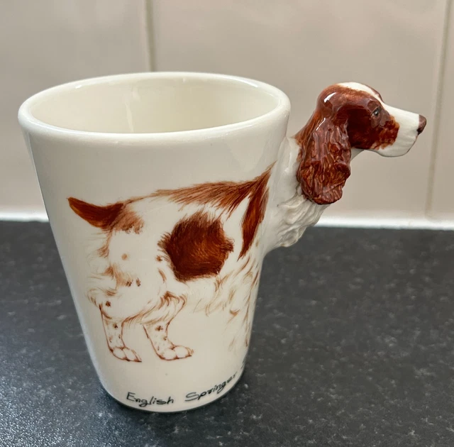 Blue Witch English Springer Spaniel Ceramic 3D Cup Collectable