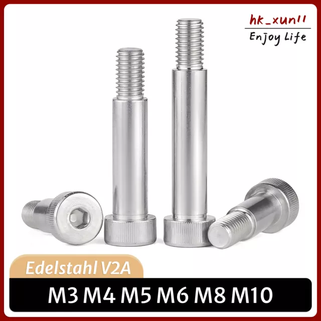 Innensechskant Zylinderschrauben Pass-Schulterschraube M3-M10 Edelstahl V2A 304