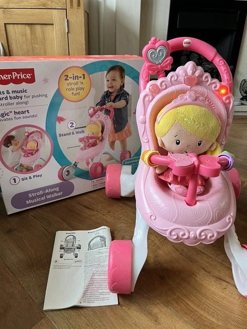 fisher price princess musical stroller and doll playset